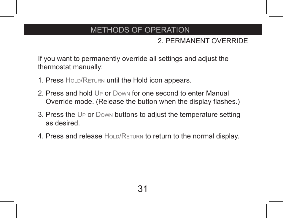 Methods of operation | Hunter Fan 44360 User Manual | Page 31 / 58