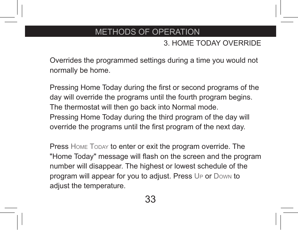 Methods of operation | Hunter Fan 44360 User Manual | Page 33 / 58