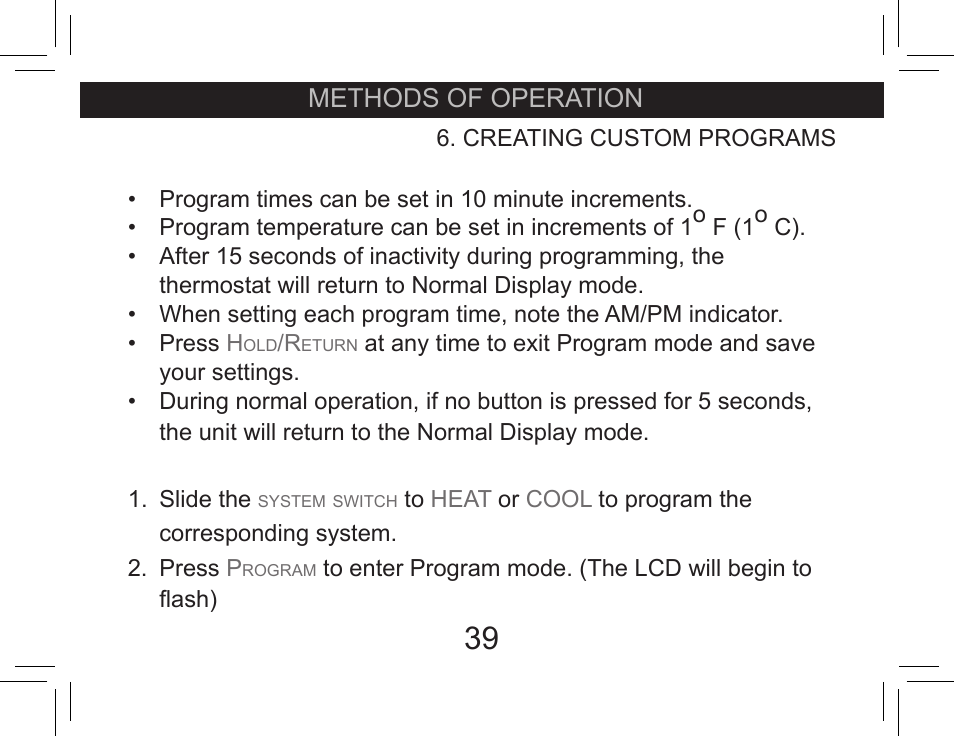 Methods of operation | Hunter Fan 44360 User Manual | Page 39 / 58