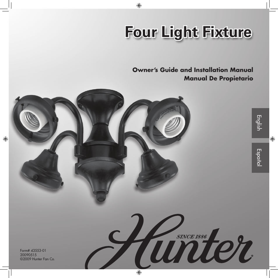 Hunter Fan 43553-01 User Manual | 10 pages