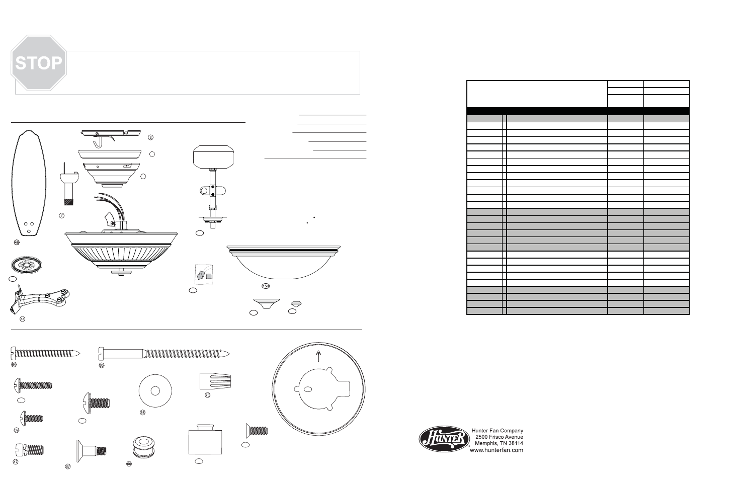 Hunter Fan 23802 User Manual | 1 page