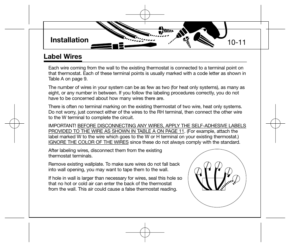 11 installation, Label wires | Hunter Fan 44050 User Manual | Page 10 / 24