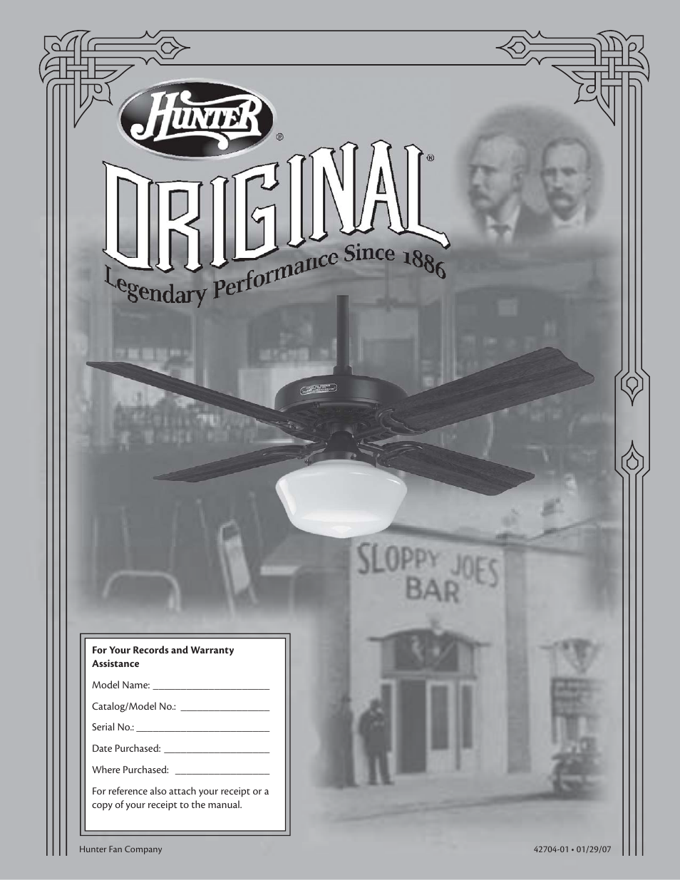 Hunter 23702 52 Hotel Original User Manual | 17 pages