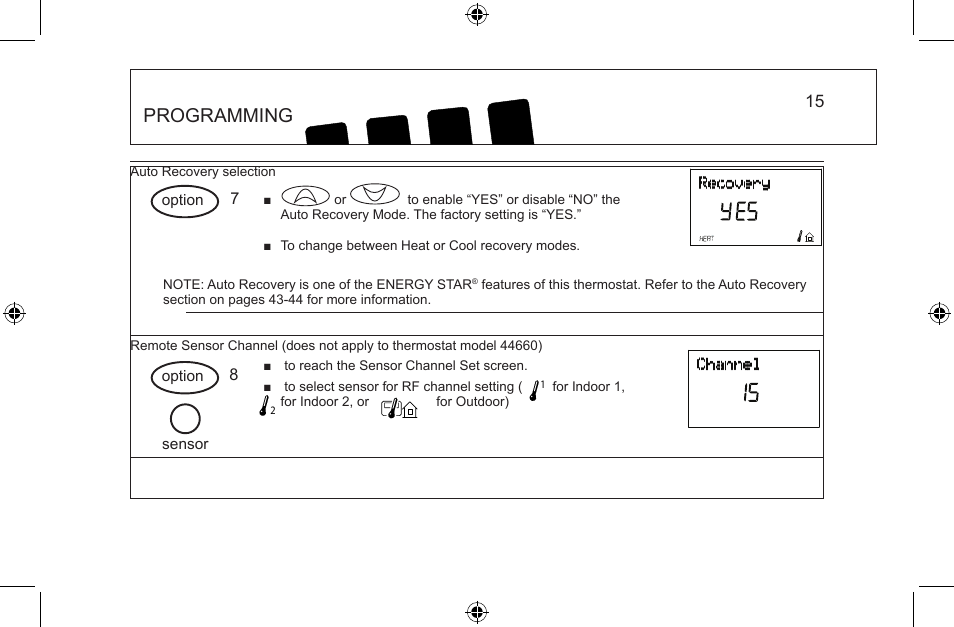 Programming | Hunter Fan 44668 User Manual | Page 15 / 100