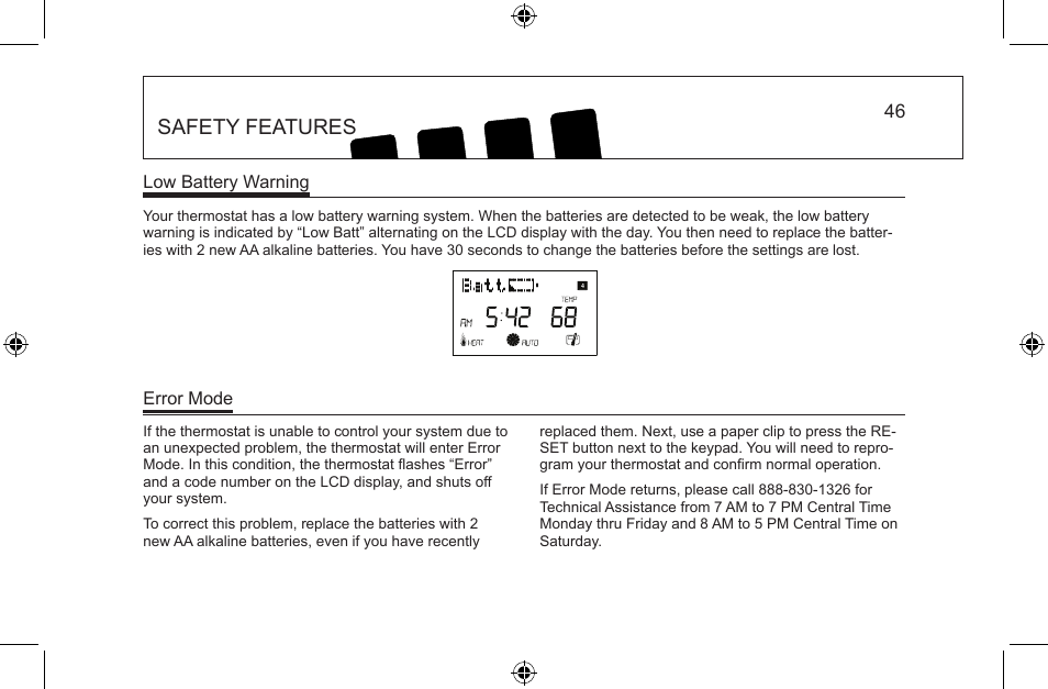 Safety features | Hunter Fan 44668 User Manual | Page 46 / 100