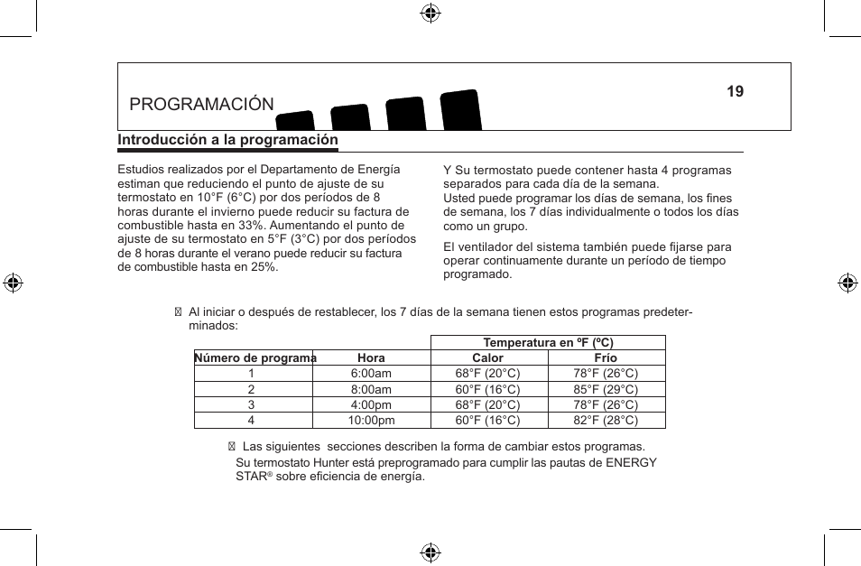 Programación | Hunter Fan 44668 User Manual | Page 69 / 100
