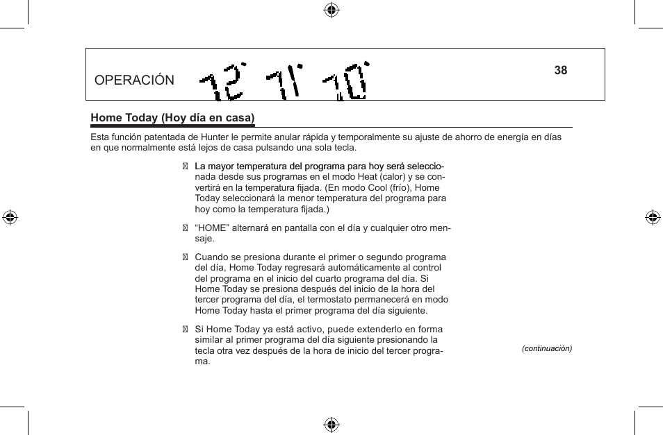 Operación | Hunter Fan 44668 User Manual | Page 88 / 100