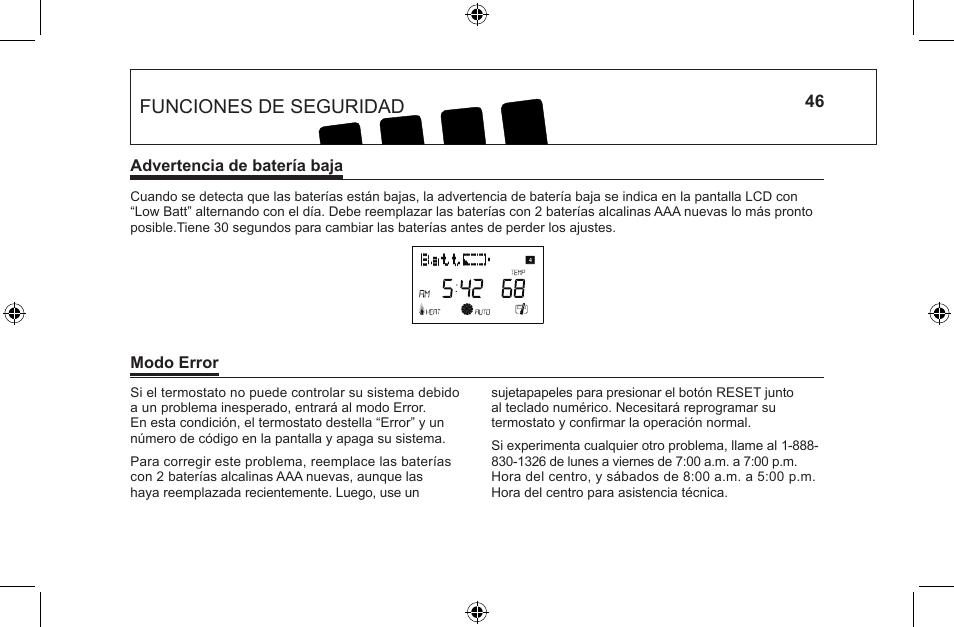 Funciones de seguridad | Hunter Fan 44668 User Manual | Page 96 / 100
