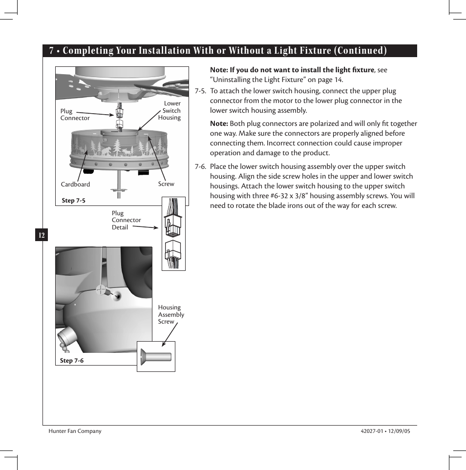 Hunter Fan hunter 42027-01 User Manual | Page 12 / 16