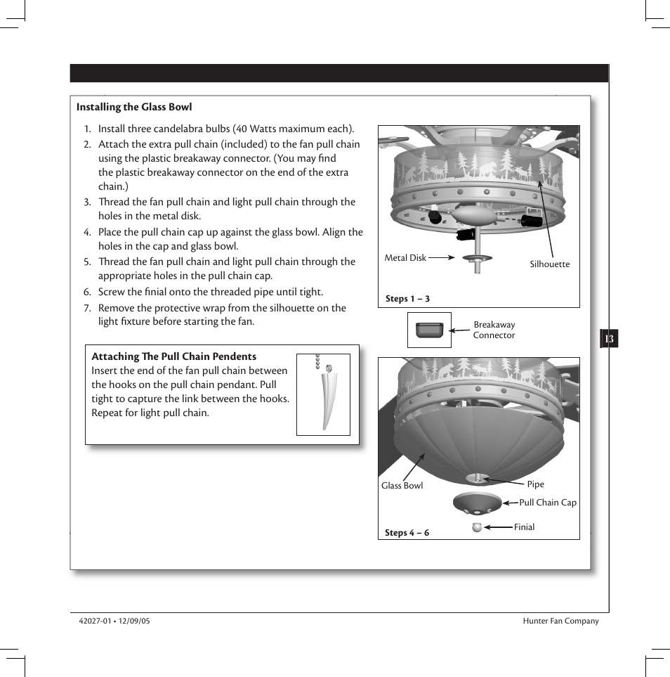 Hunter Fan hunter 42027-01 User Manual | Page 13 / 16