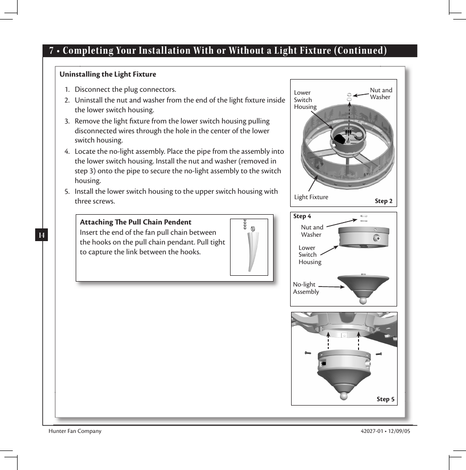 Hunter Fan hunter 42027-01 User Manual | Page 14 / 16