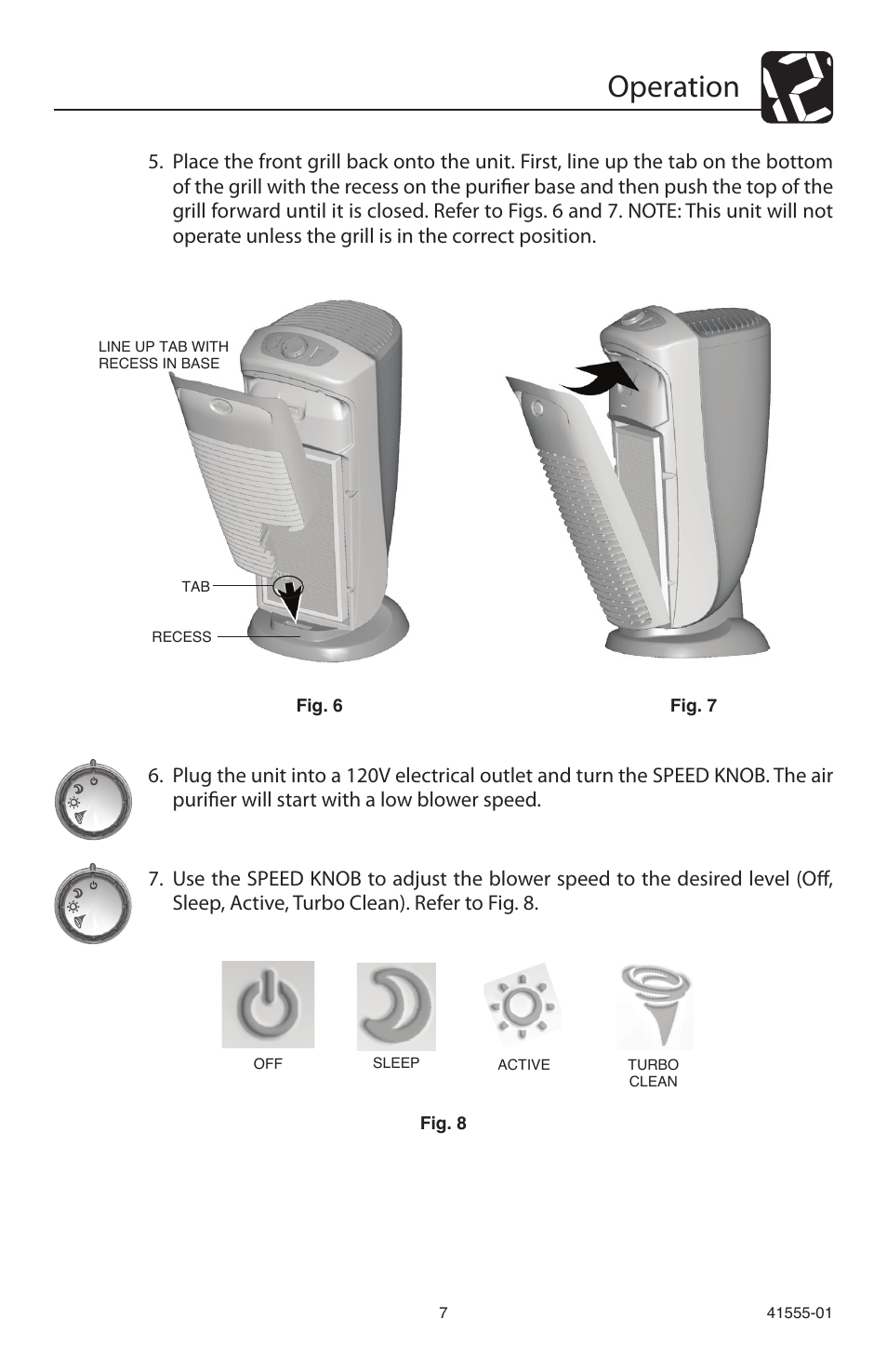Operation | Hunter Fan 30748 User Manual | Page 7 / 17