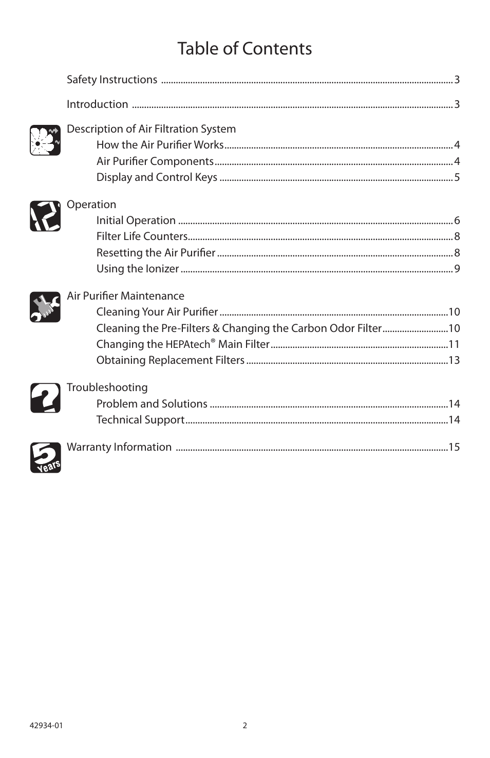 Hunter Fan 30777 User Manual | Page 2 / 36