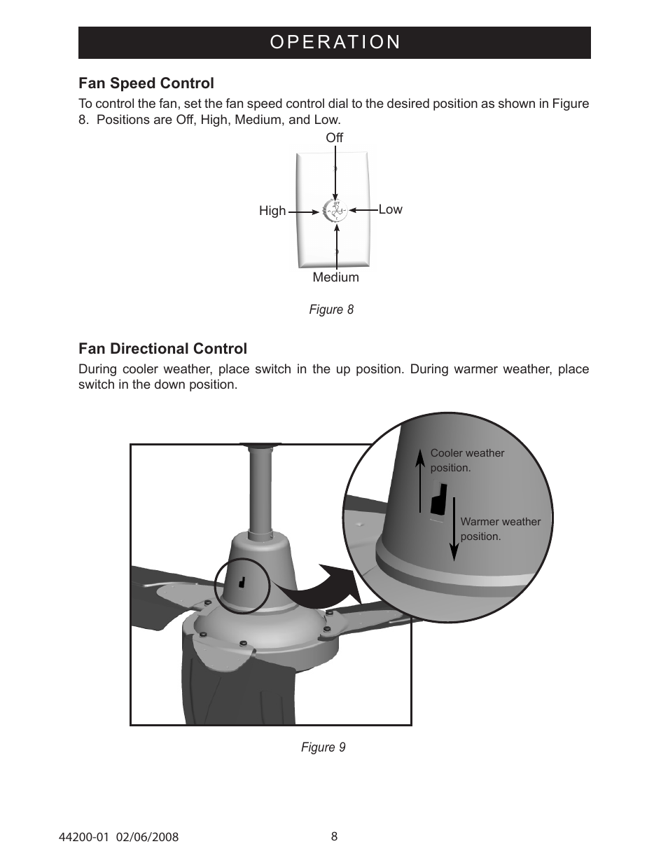 Hunter Fan 44200 User Manual | Page 8 / 8