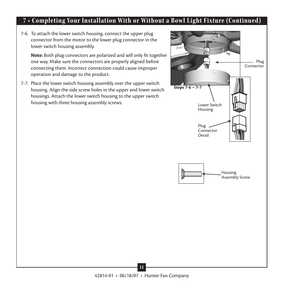 Hunter 28419 52 St. Michaels User Manual | Page 11 / 15