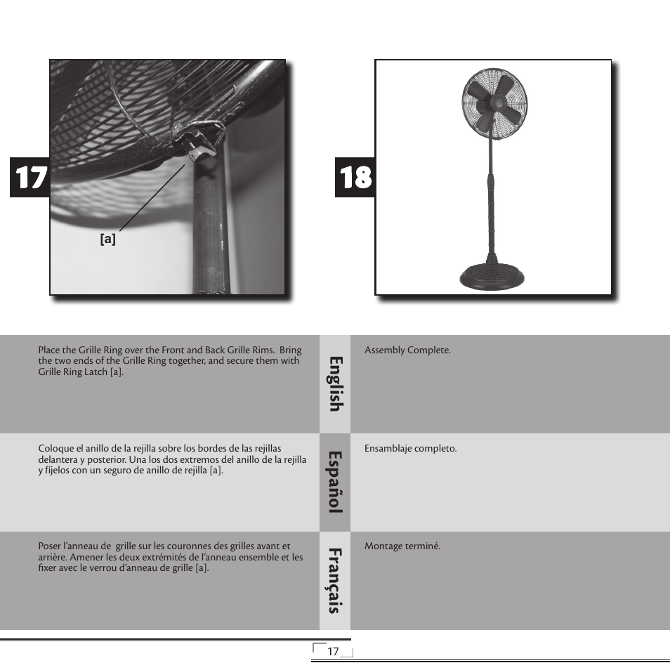 En gli sh esp año l fr anç ais | Hunter Fan 20081008 User Manual | Page 17 / 24