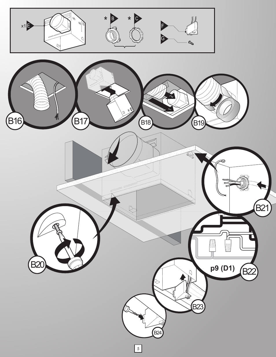 B16 b21 | Hunter Fan 48054 User Manual | Page 6 / 12