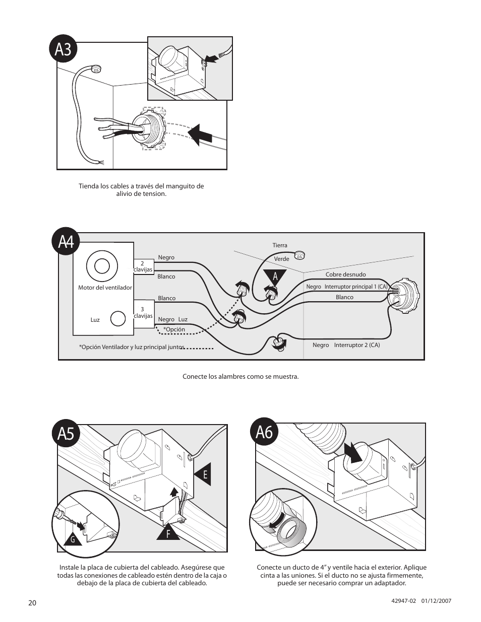A3 00 a6 | Hunter Fan 82020 User Manual | Page 20 / 42