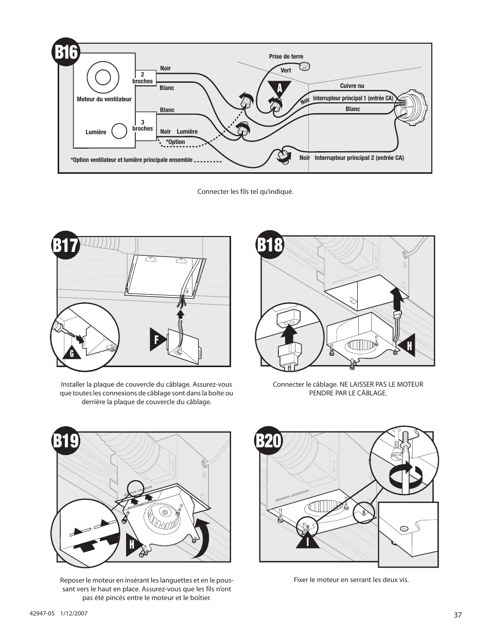 B19 b20 | Hunter Fan 82020 User Manual | Page 37 / 42