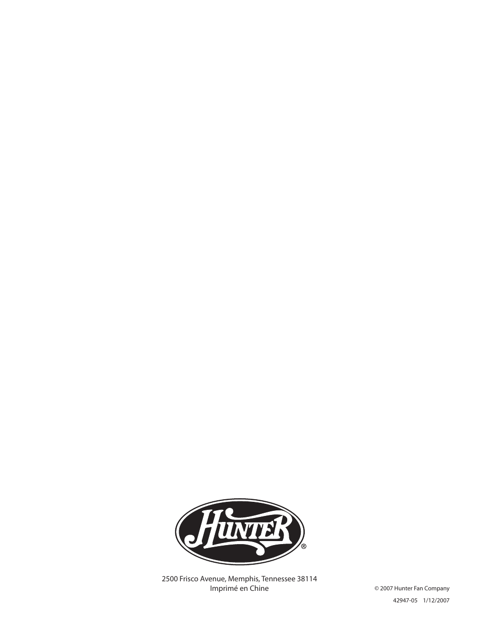 Hunter Fan 82020 User Manual | Page 42 / 42