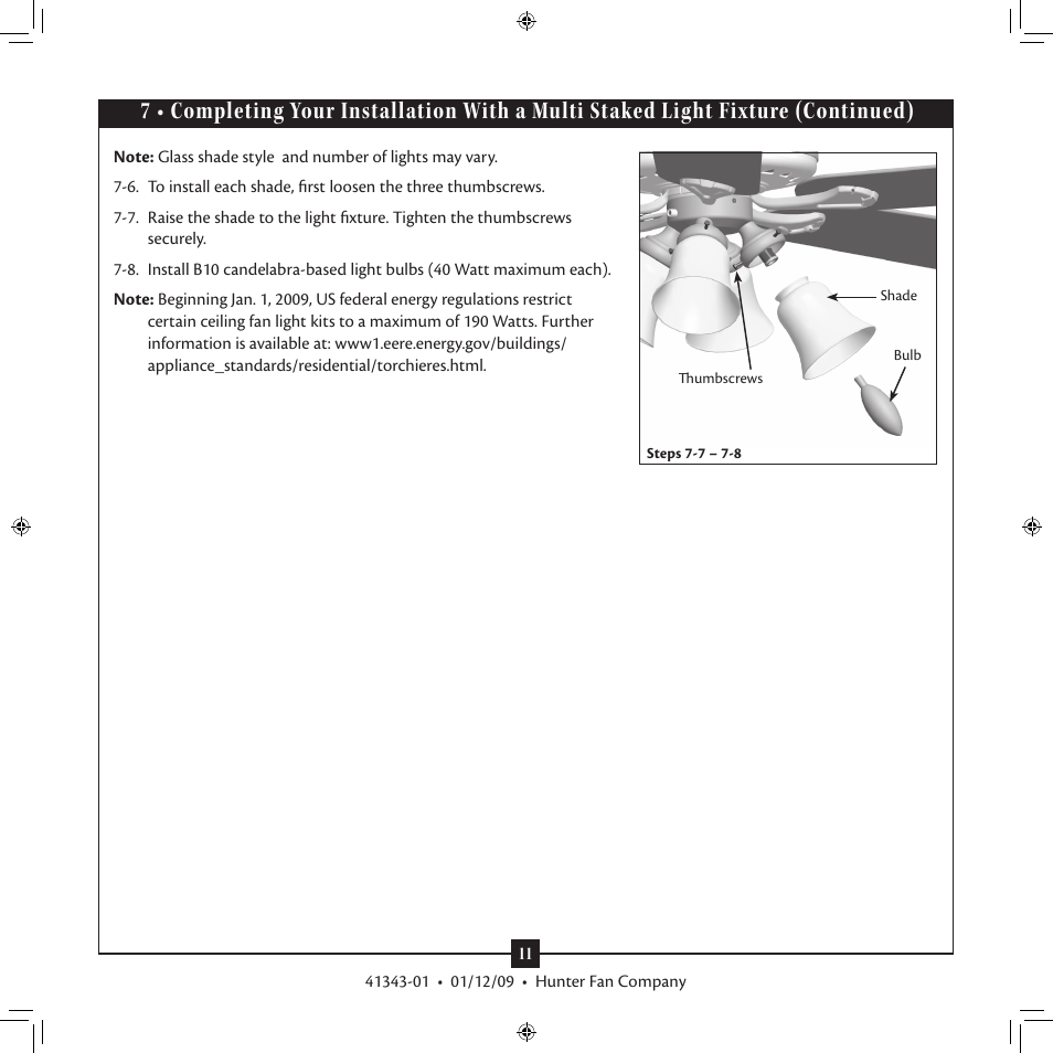 Hunter 22451 52 Brookline User Manual | Page 11 / 14