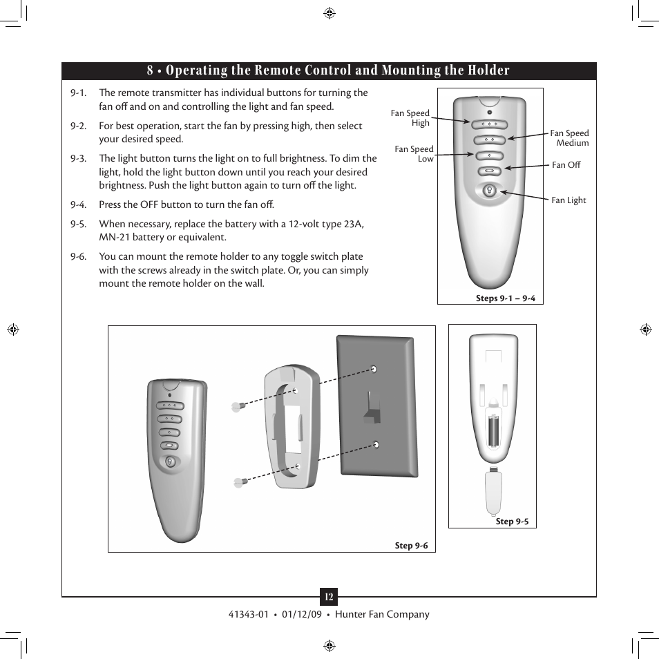 Hunter 22451 52 Brookline User Manual | Page 12 / 14