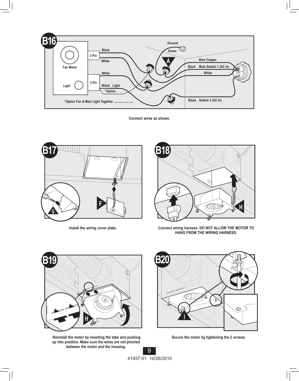 B19 b20 | Hunter Fan ASHBURY 81003 User Manual | Page 9 / 14