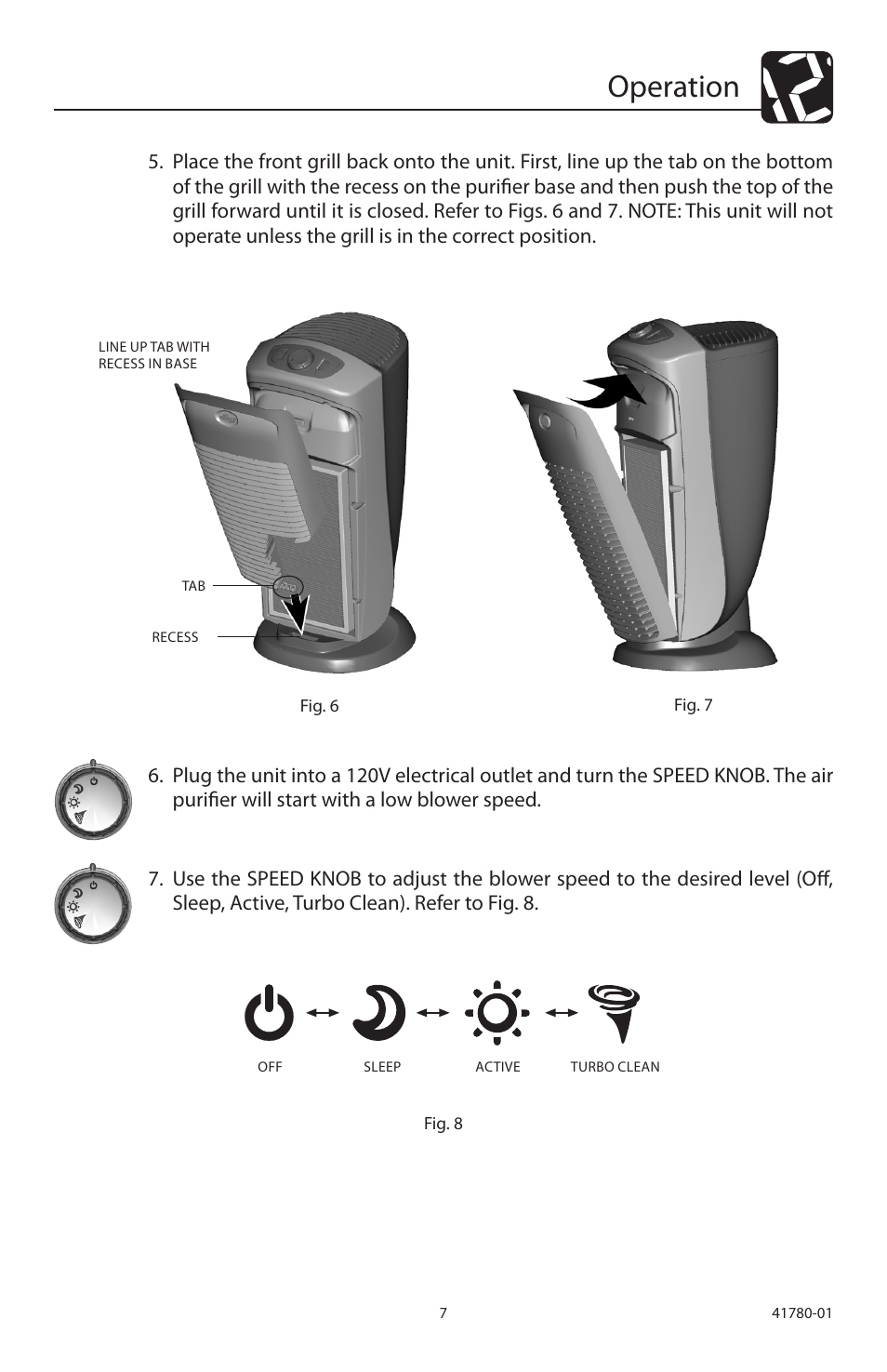 Operation | Hunter Fan 30710 User Manual | Page 7 / 17