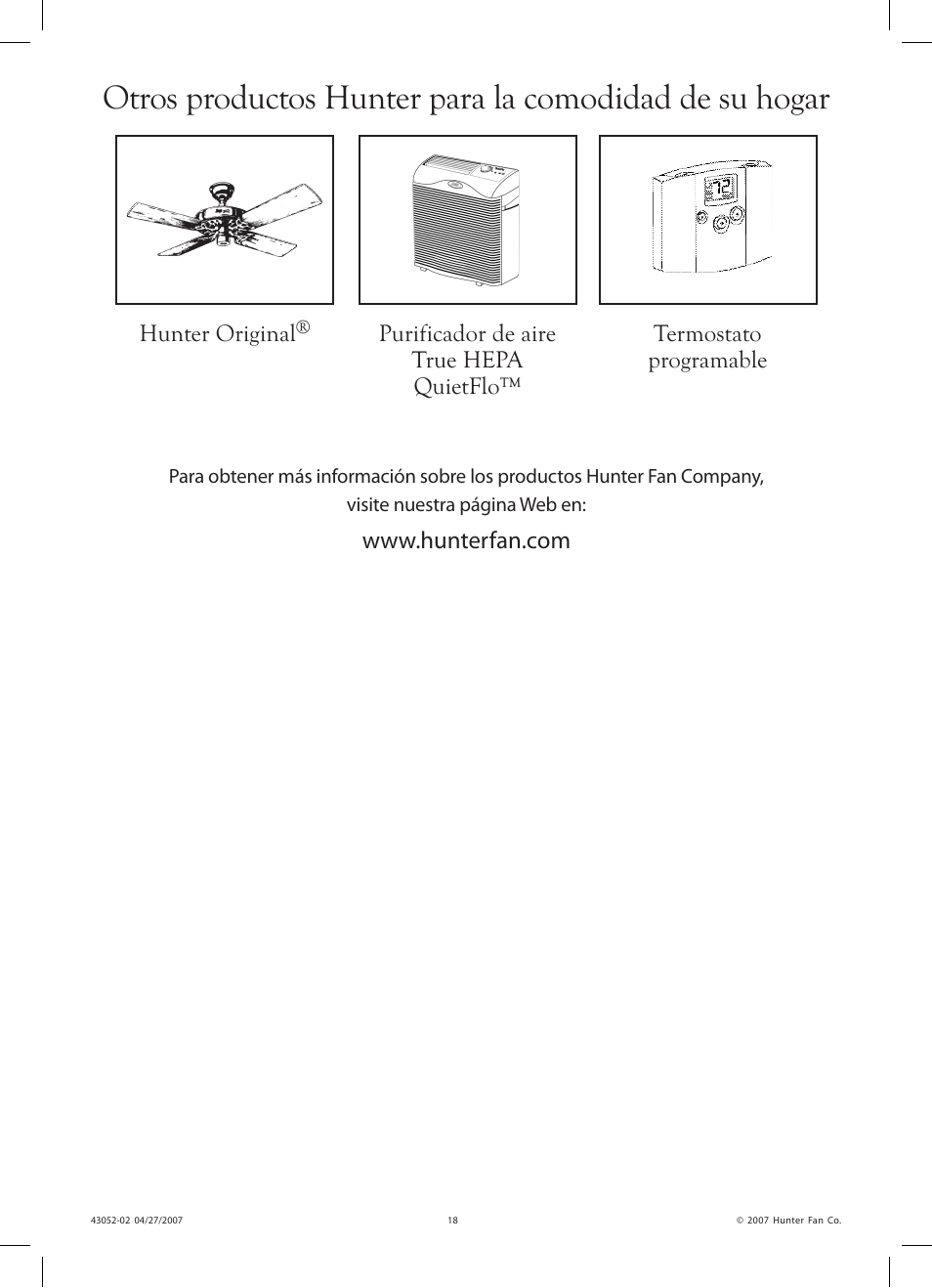 Hunter Fan 38200 User Manual | Page 18 / 28