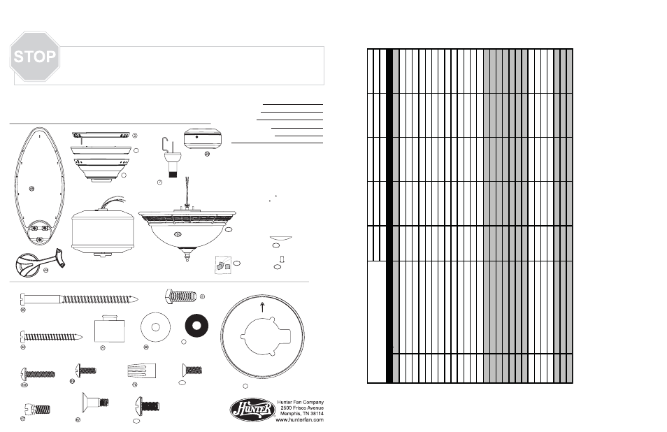 Hunter Fan 23412 User Manual | 2 pages