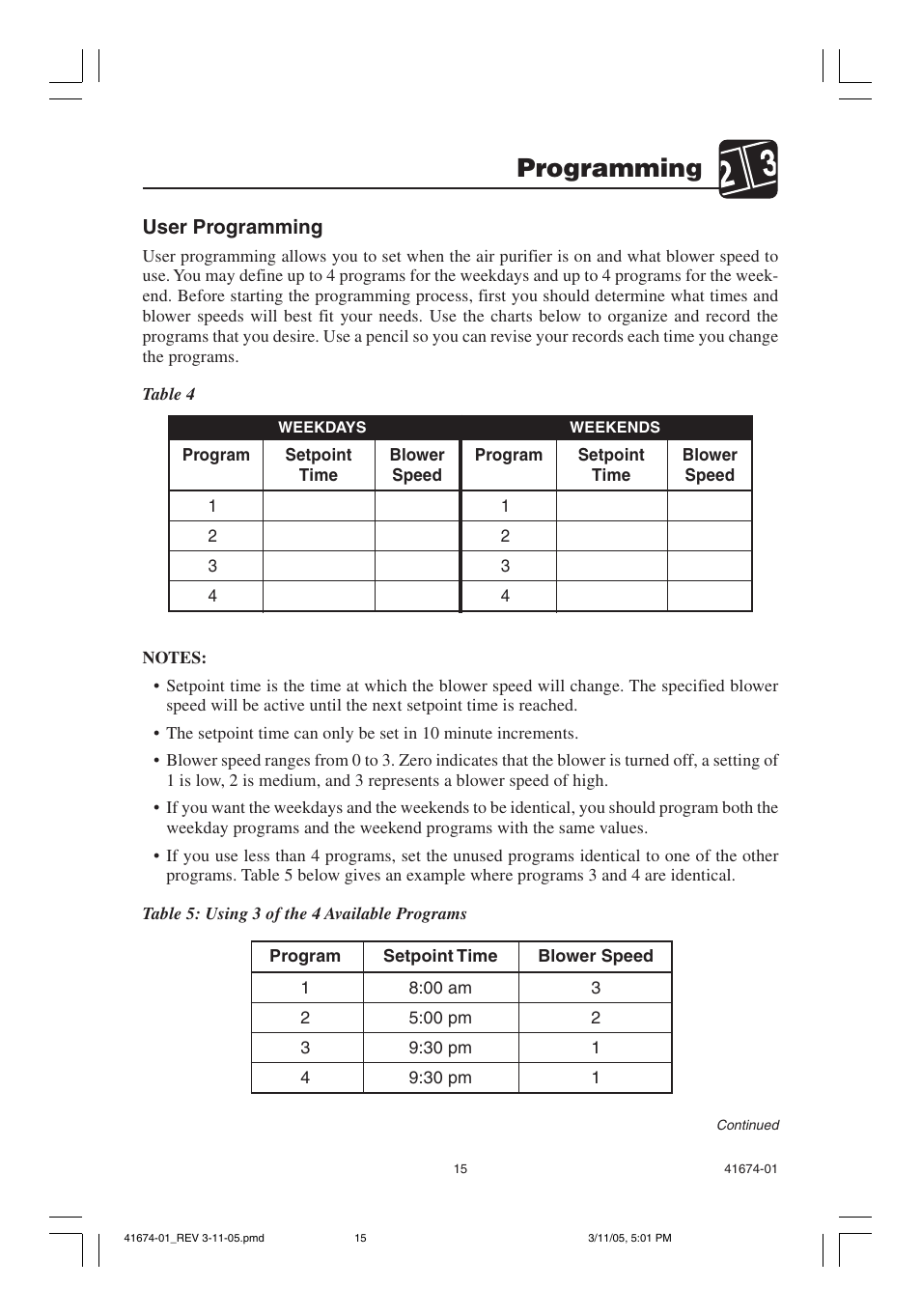 Programming | Hunter Fan 37225 User Manual | Page 15 / 24