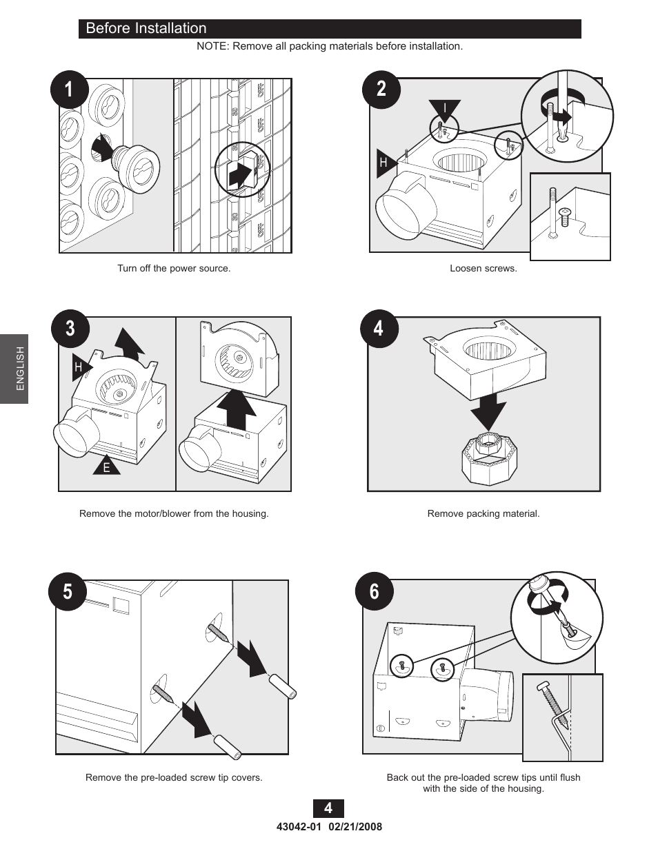 Hunter Fan 82048 User Manual | Page 4 / 21