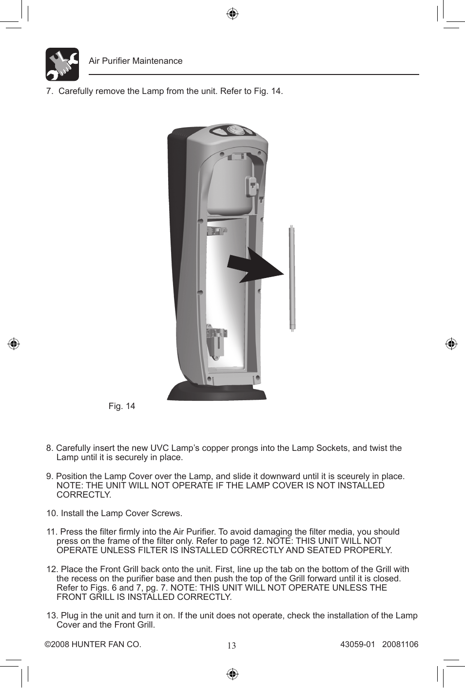 Hunter Fan 30770 User Manual | Page 13 / 32