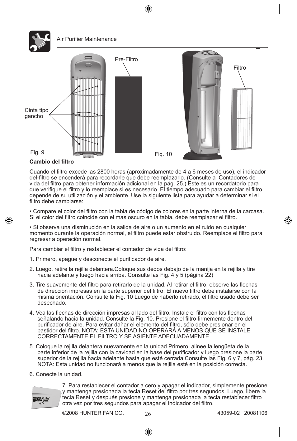 Hunter Fan 30770 User Manual | Page 26 / 32