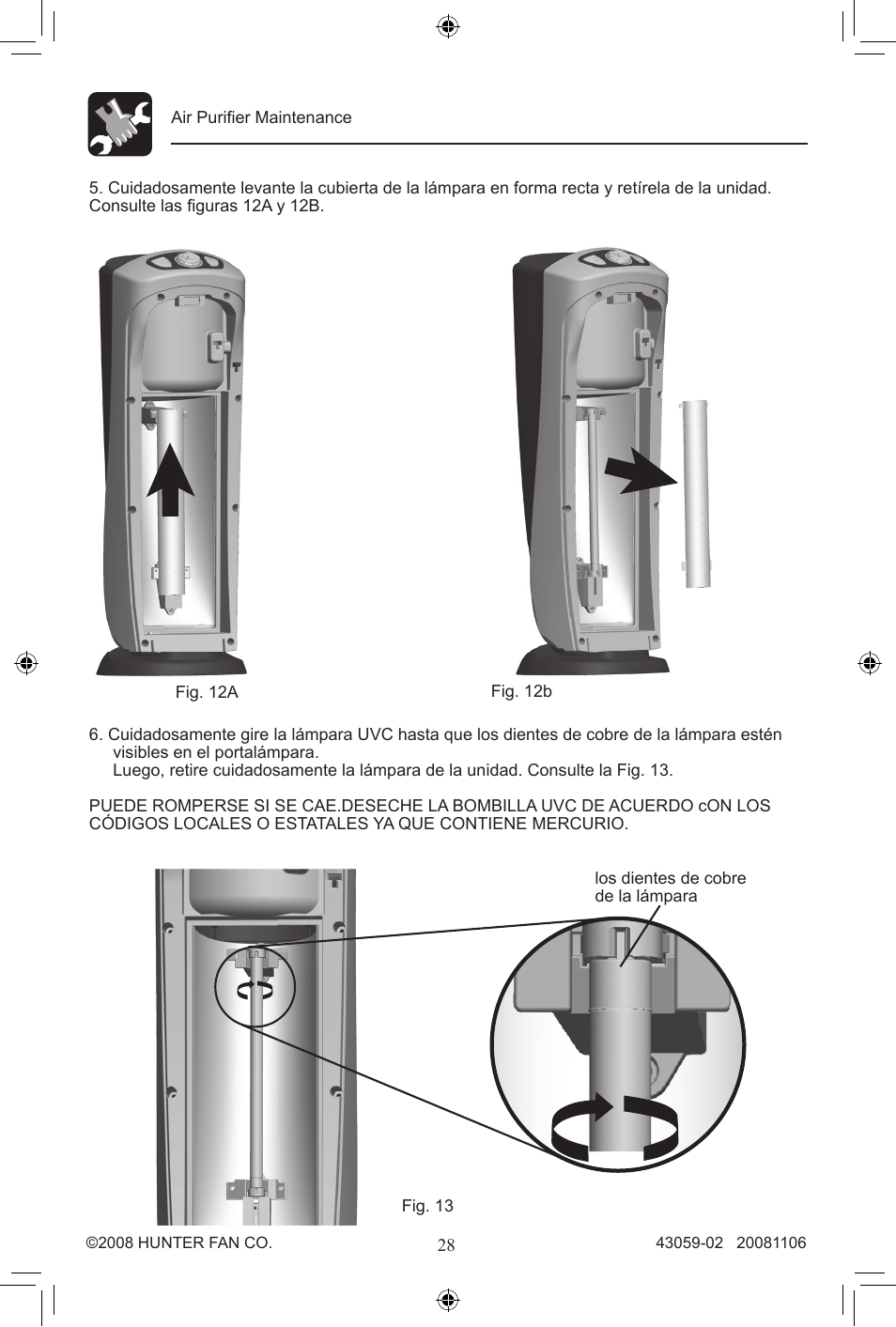 Hunter Fan 30770 User Manual | Page 28 / 32