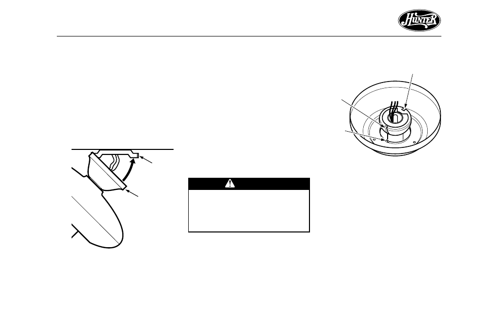 Step 5 - hanging the fan | Hunter Fan WHISPERWIND2000TM User Manual | Page 13 / 24