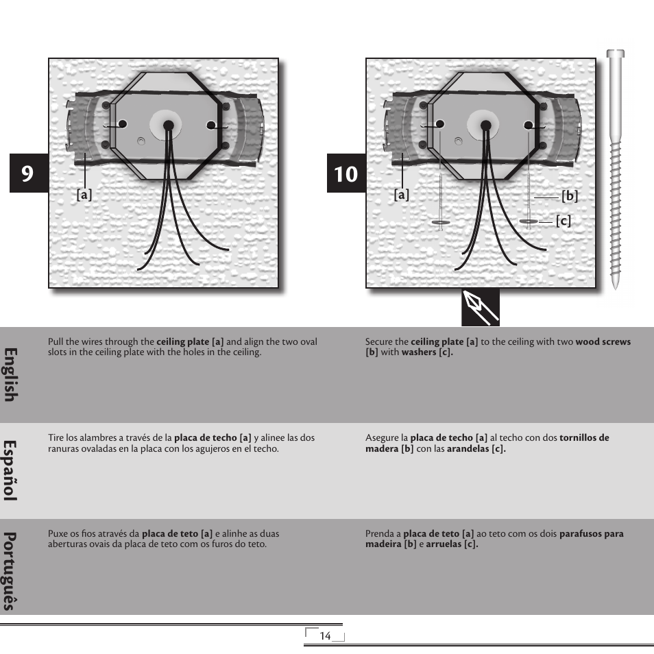 En gli sh esp año l po rtu gu ês | Hunter Fan 41736 User Manual | Page 14 / 32