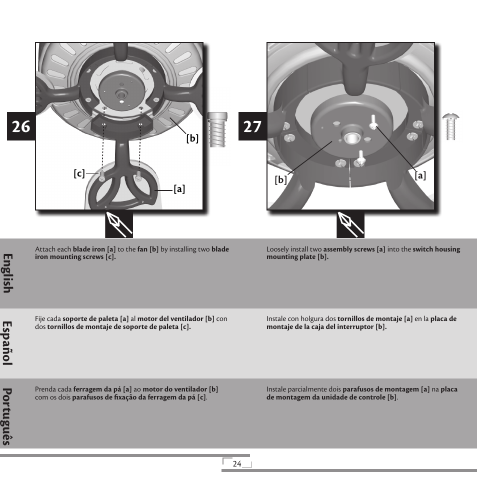 En gli sh esp año l po rtu gu ês | Hunter Fan 41736 User Manual | Page 24 / 32