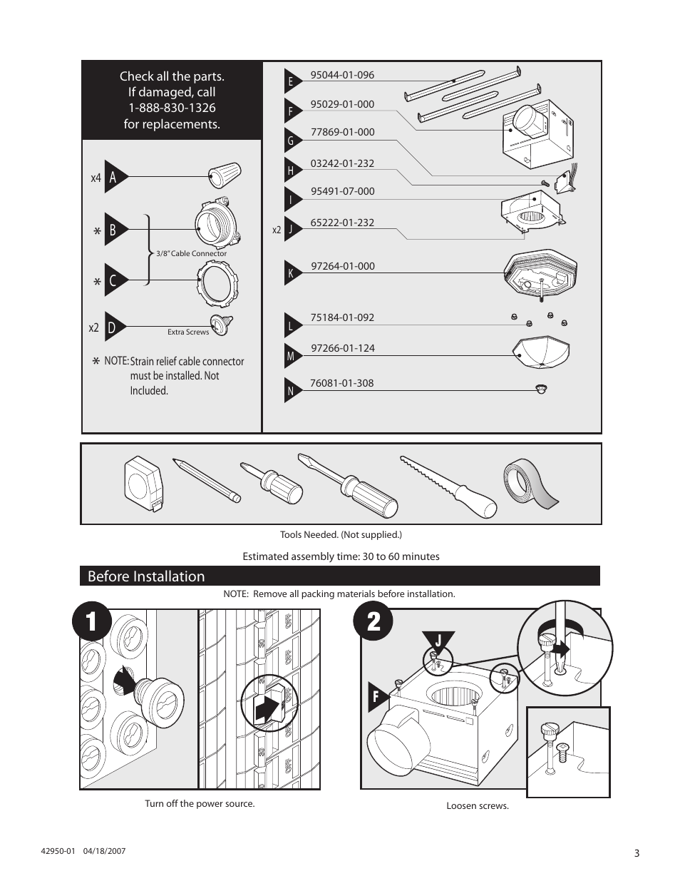 Ab c | Hunter Fan BELLE MEADE 82023 User Manual | Page 3 / 60