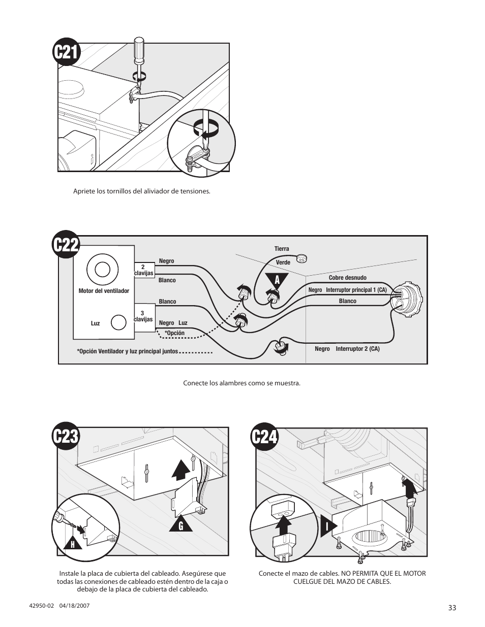 Hunter Fan BELLE MEADE 82023 User Manual | Page 33 / 60