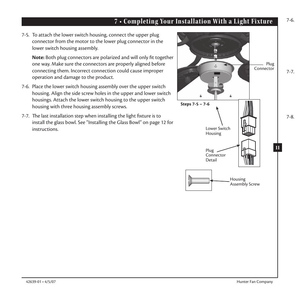 Hunter Fan 42639-01 User Manual | Page 11 / 14