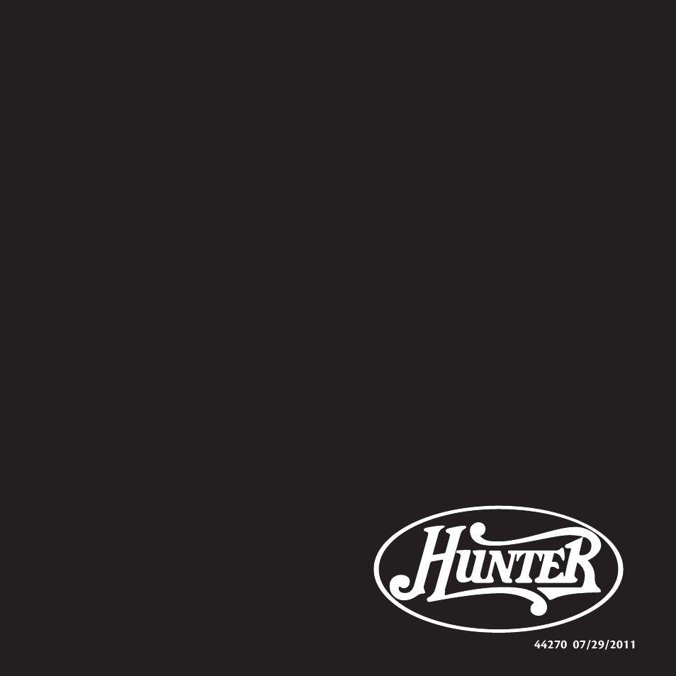 Hunter Fan 44270 User Manual | Page 25 / 25