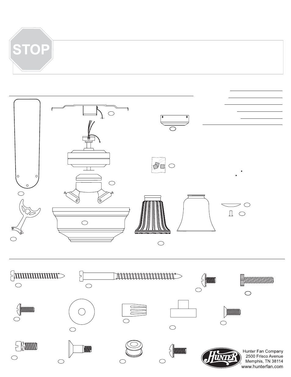 Hunter Fan 22877 User Manual | 4 pages