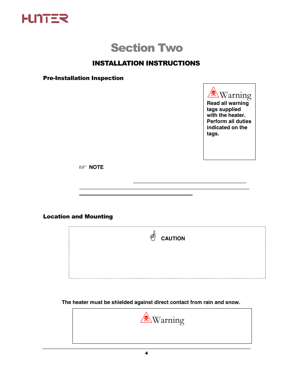 Hunter Fan PH20-30A User Manual | Page 5 / 26