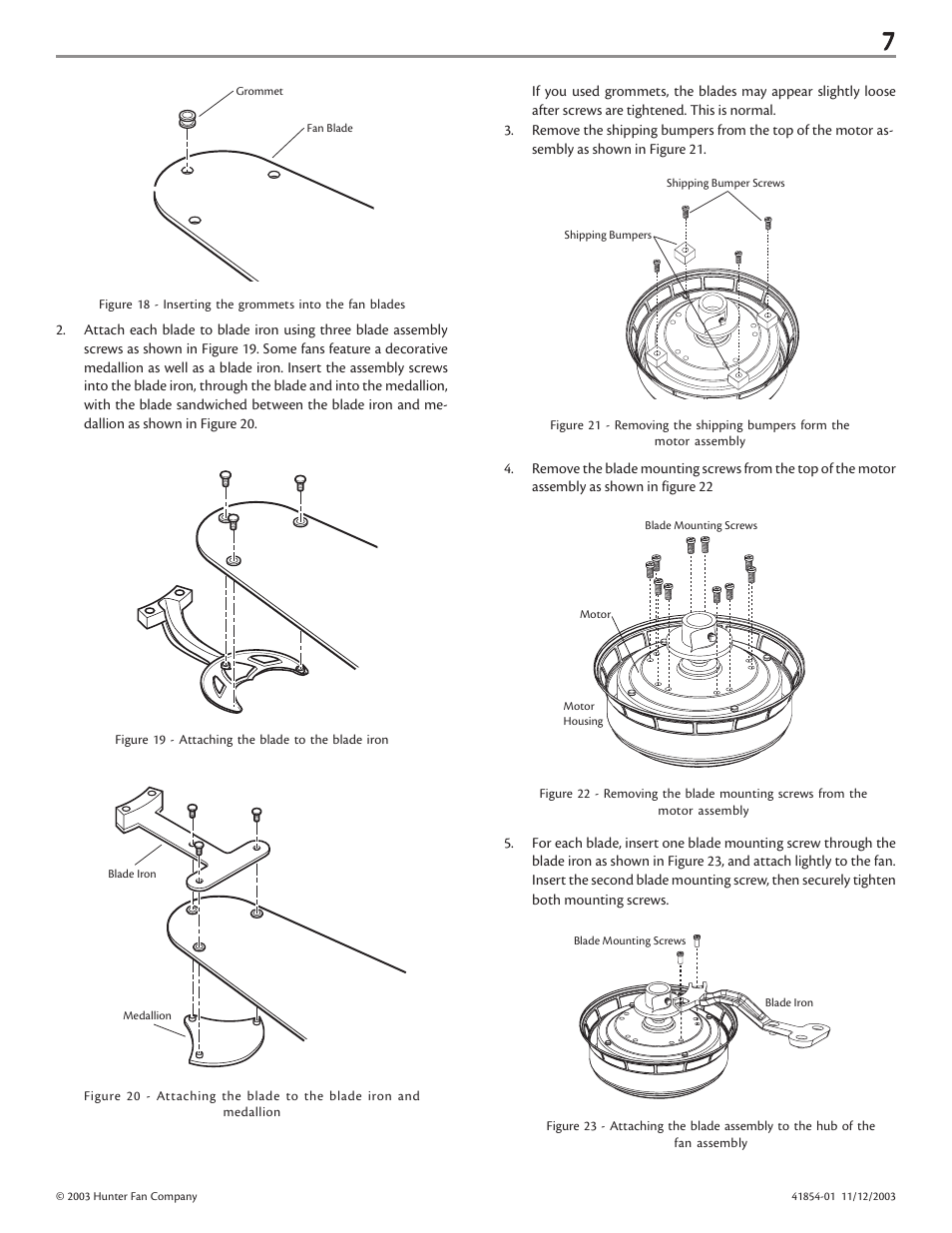 Hunter Fan Fan User Manual | Page 7 / 11