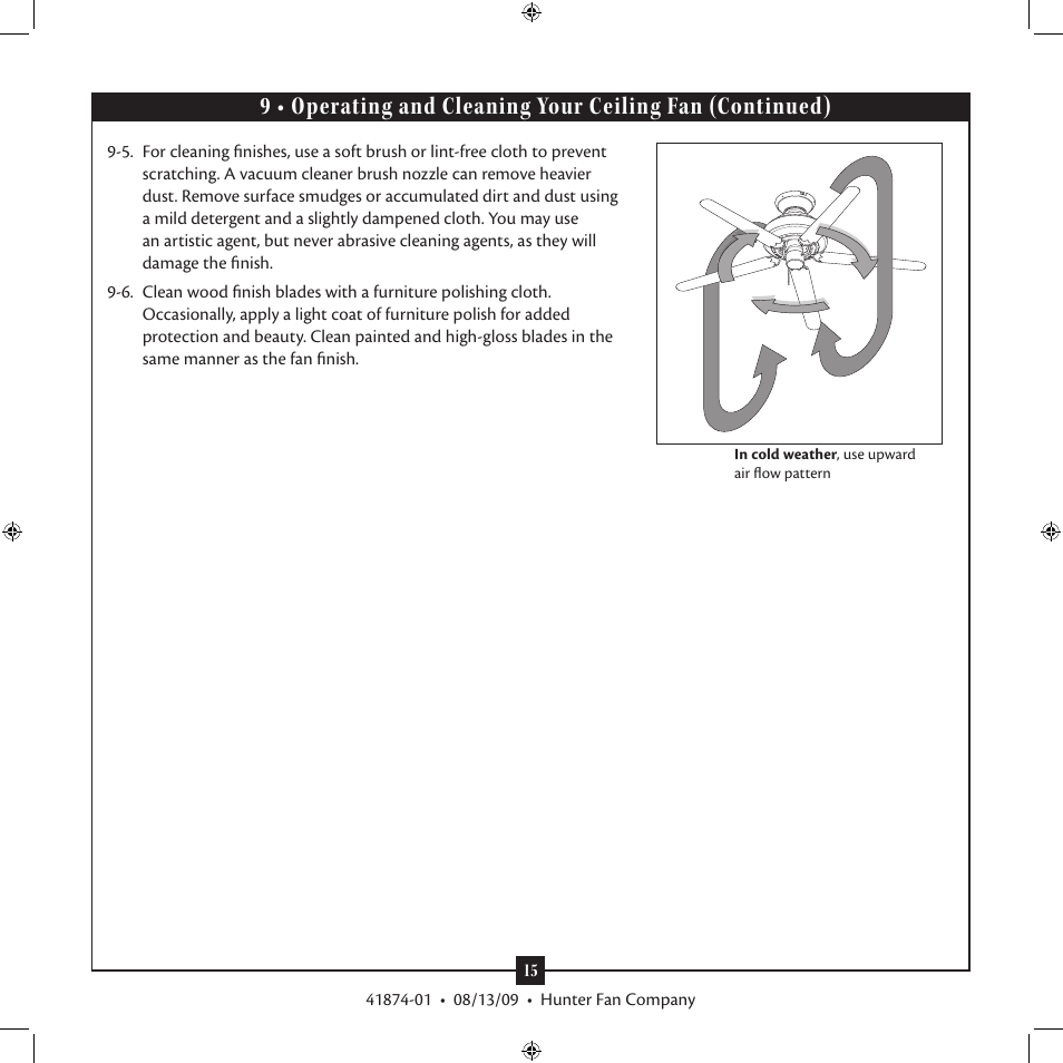 Hunter Fan Type 3 User Manual | Page 15 / 16