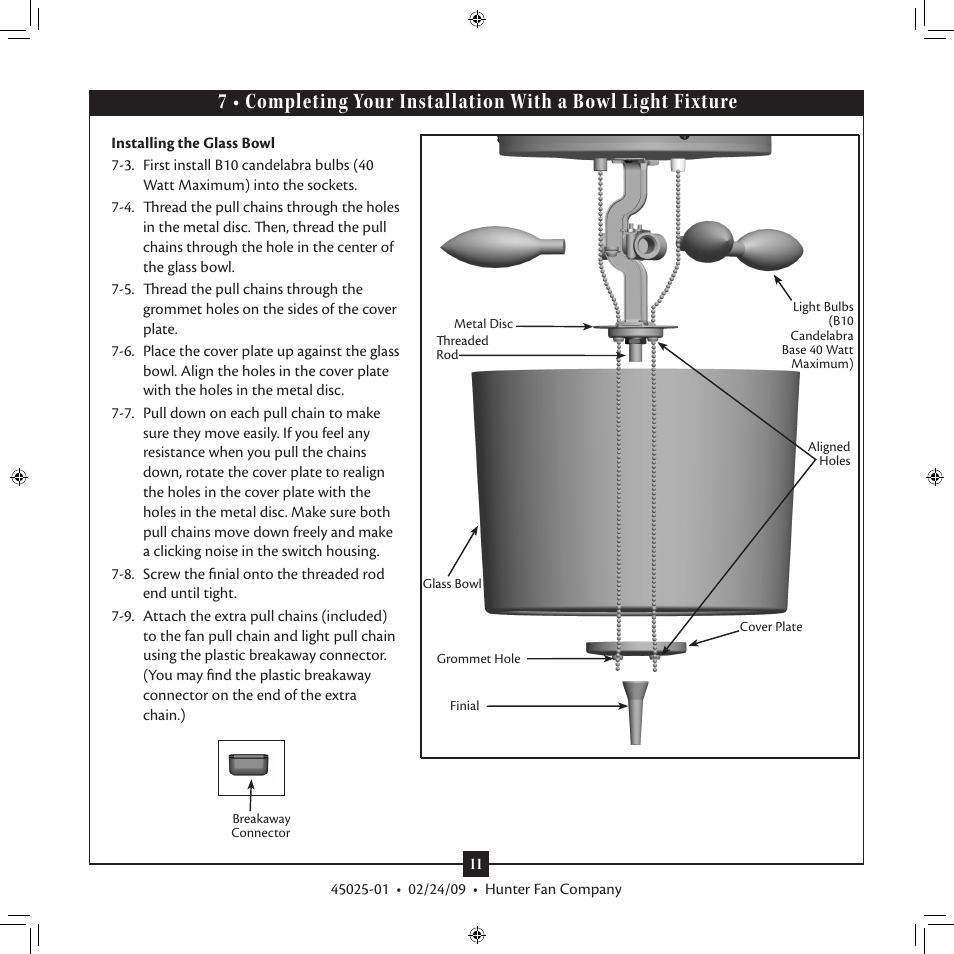 Hunter Fan Norway 20490 User Manual | Page 11 / 13