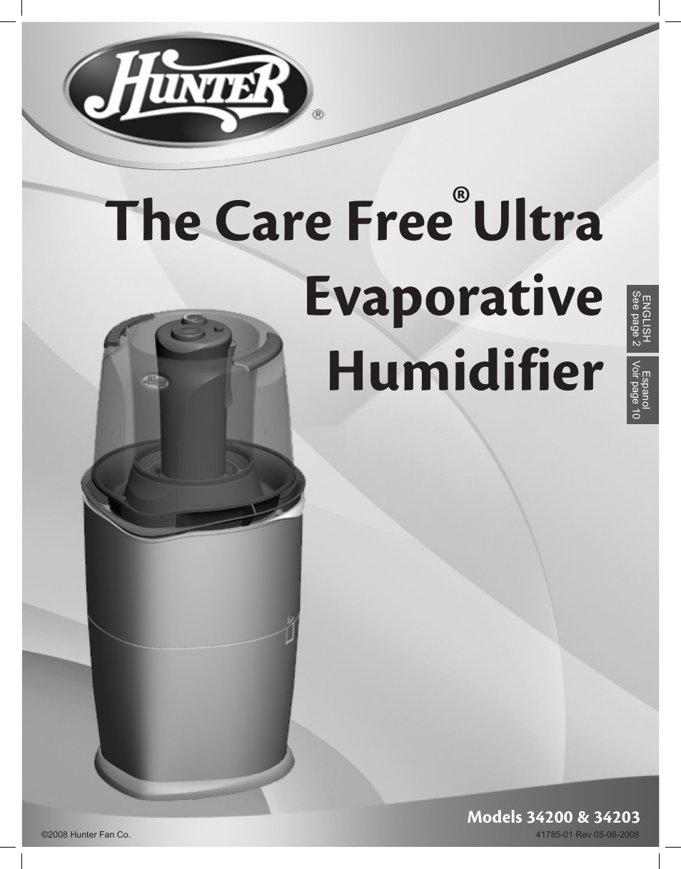 Hunter Fan CARE FREE 34200 User Manual | 19 pages