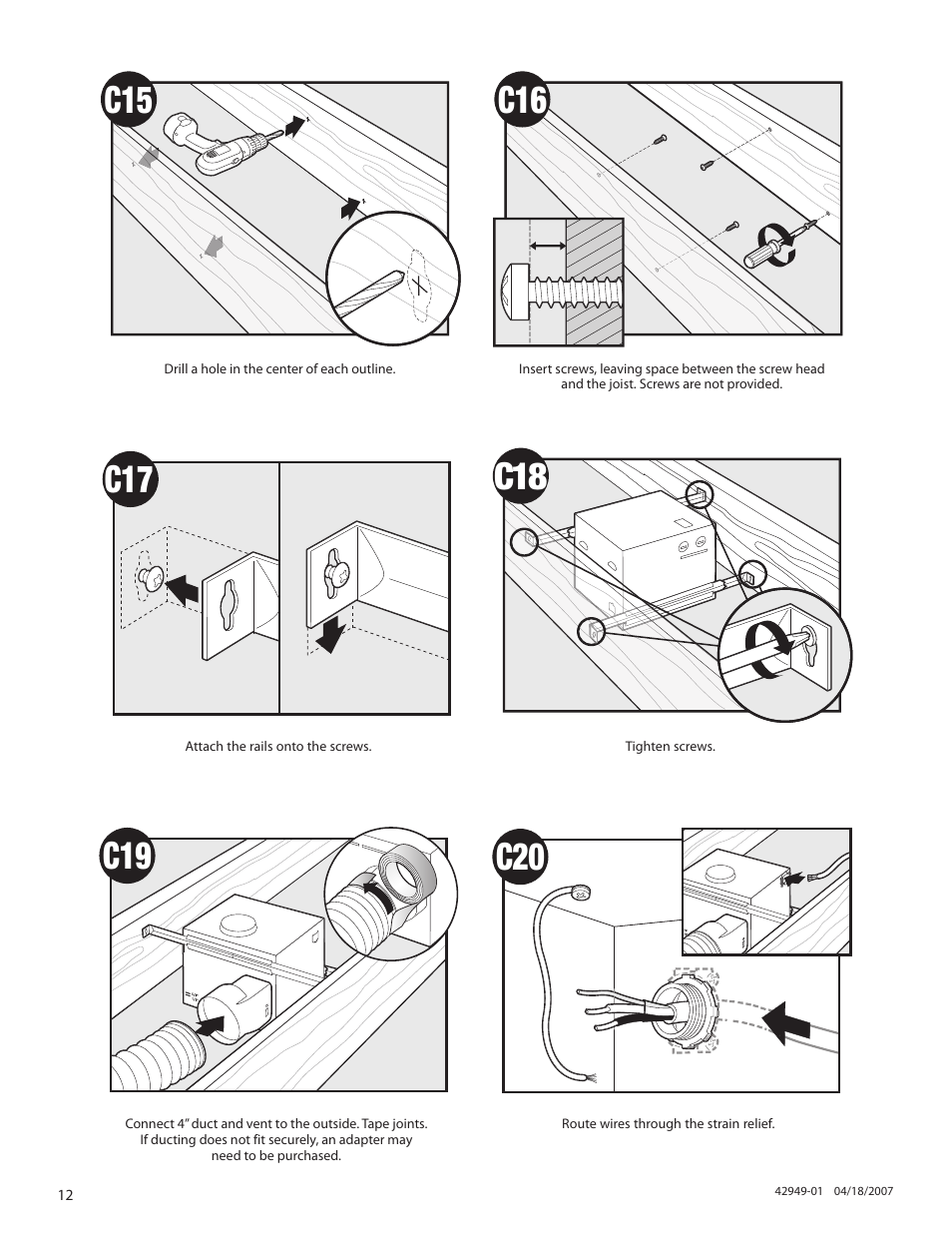 C15 c16 | Hunter Fan 82022 User Manual | Page 12 / 60