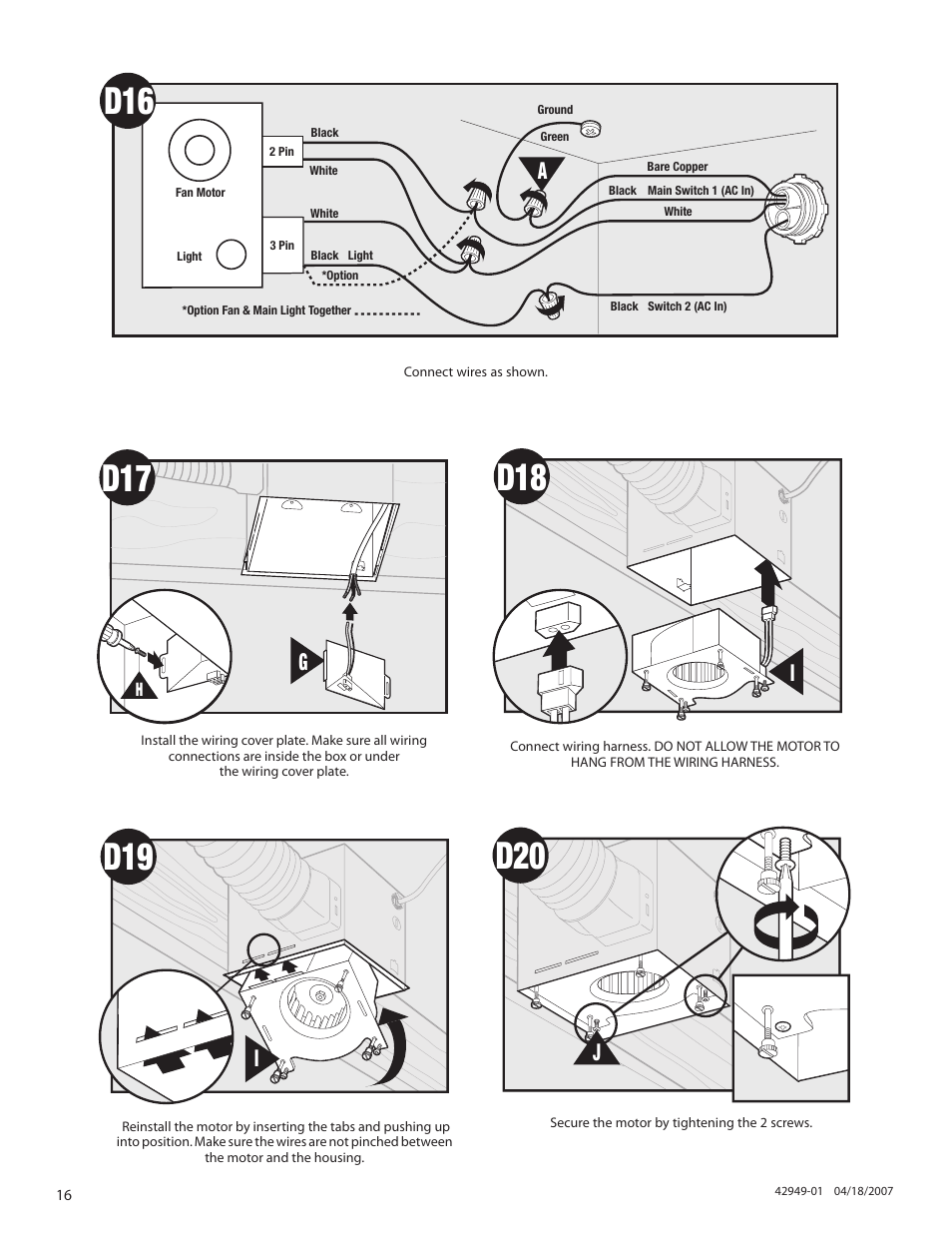 D19 d20 | Hunter Fan 82022 User Manual | Page 16 / 60